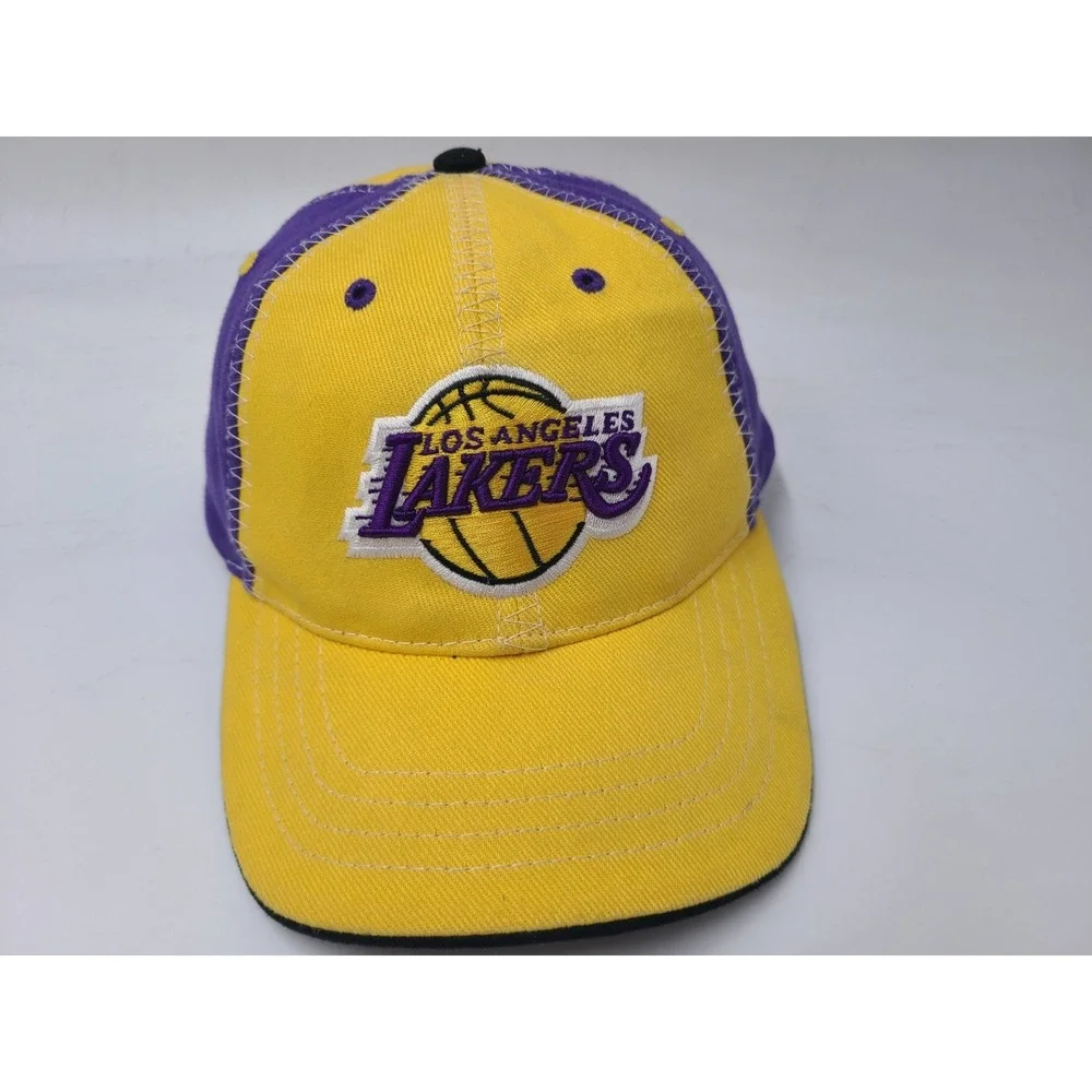 Vintage Youth Los Angeles Lakers Kobe Bryant #8 Drew Pearson Hat Cap NBA Yellow